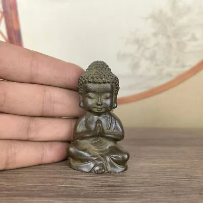 Blessing Chinese Bronze Cast Buddha Statue Netsuke Collectable Table Decor Gift • $18.50