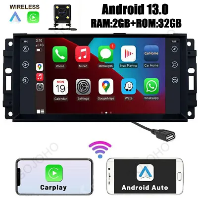 Car Stereo Navigation Radio Head Unit For Jeep Dodge RAM Chrysler Carplay Auto • $159.79