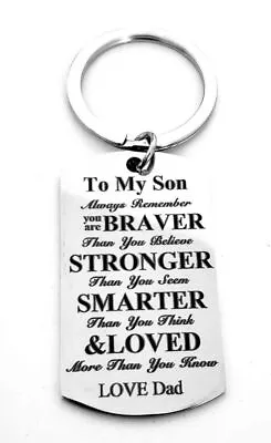 To My Son Love Dad Keychain • $9