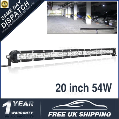 £13.49 • Buy 20 Inch LED Work Light Bar Flood Spot Light Driving Lamp Offroad Car Truck 54W 