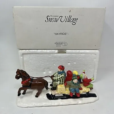 $29.99 • Buy Dept 56 Snow Village Hayride Horse Drawn Christmas Sleigh 5117-9 Accessory