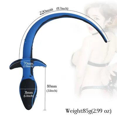 80mm Long Enlargement Dilator Plug Spreader Expander Women Vaginal Men Trainer • $9.99