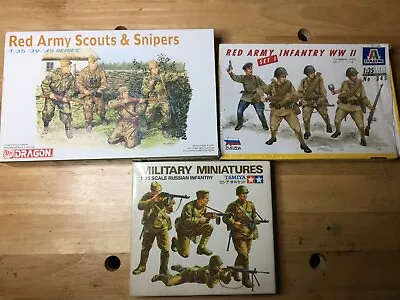 3 Kit 1/35 Russian Infantry Lot DML Snipers Tamiya Infantry & Italeri Infan • $16.99