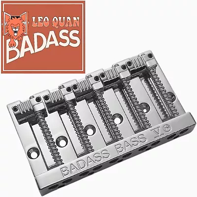 NEW Leo Quan® Badass V™ Bass Bridge For 5-string Fender P/Jazz Bass® - CHROME • $84.99