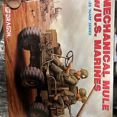 Dragon 3317 Mechanical Mule With U.S. Marines 1:35 Nam Series Scale Model Kit S • $25