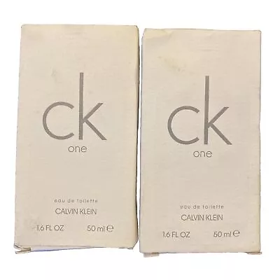 2X Calvin Klein CK One Eau De Toilette  1.6 Oz Each • $49.99