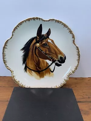 Vintage Decorative Gold Rimmed Horse Head Motif  Small Plate • $14.99