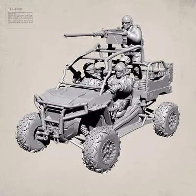 1:35 50mm Resin Figure Model Modern Us Soldier 3-man W/car Unassembled Unpainted • $46.99