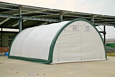@@ New 20x42x12 Oval Tube Shelter Fabric Coverall Storage Building Hoop Barn • $2595