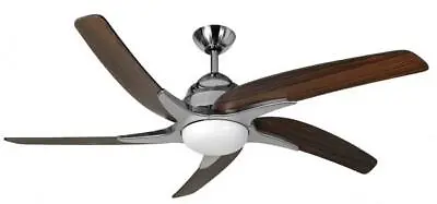 Fantasia Viper Plus 54 In LED Stainless Steel Ceiling Fan Dark Oak Blade 116103 • £443.98