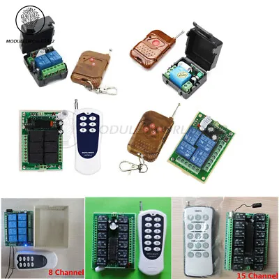 1/2/4//6/8/12/15 Channel Wireless RF Remote Control DC 12V Transmitter+ Receiver • $7.88