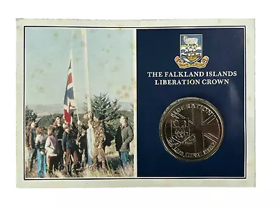 The Falklands Islands Liberation Crown Coin 1982 In Folder • £6.99