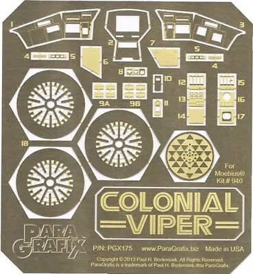 Battlestar Galactica - For Moebius 940 Kit TOS Viper Photoetch Set - PGX175 • $29.95