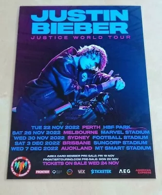 $14.20 • Buy JUSTIN BIEBER - 2022 Laminated Australian Tour Poster - NEW & UNUSED!