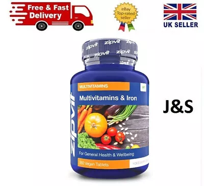 Essential Multivitamins & Iron Vitamin C D & Iron 360 Vegan Tablets • £12.89