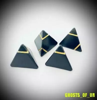 Brand New Set Of 4 Tetrahedron Ur Dice 27mm(Black / Painted Tips)  Ghosts Of Ur  • $12.95