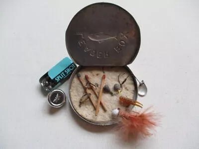 Vintage Fishing Lot - Leader Box Spinners Split Shot Tin Fenwick Spring Clip • $25