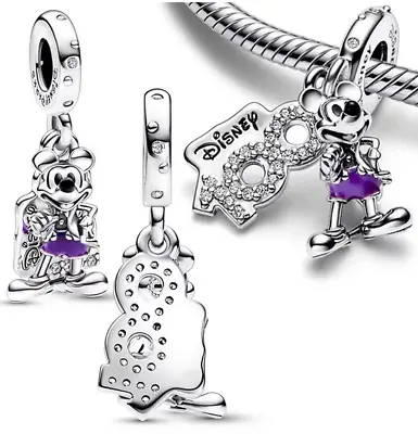 New 2023 Authentic Pandora Bead 100th Anniversary Mickey Mouse Dangle Charm • $19.99