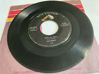 AS150 45RPM Elvis Presley That's All Right / Blue Moon Of Kentucky RCA 47-6380 • $0.99