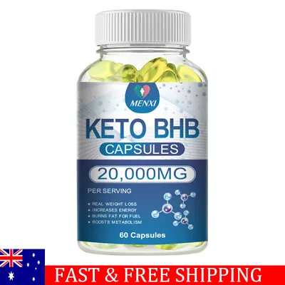 Keto BHB Capsules Weight Loss Diet Pills Fat Burner Detox Dietary Supplement • $19.89