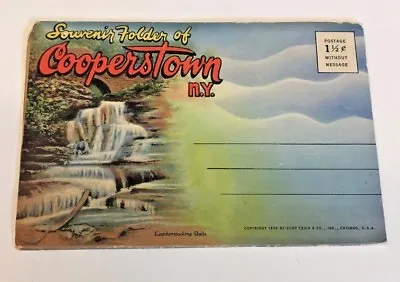 Vintage Color Cooperstown New York Picture Folder Souvenir Postcard Travel Trip  • $5.99