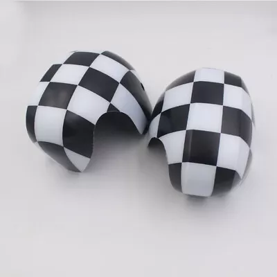 Checkered Flag Add-on Side Mirror Cover Cap For Mini Cooper F Series LCI 2020+ • $43