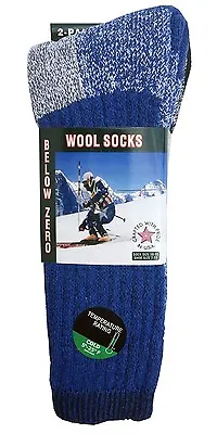 24 Pairs Wool Thermal Men Socks Fits 10-13 Winter Outdoor Socks Made In USA • $9.99