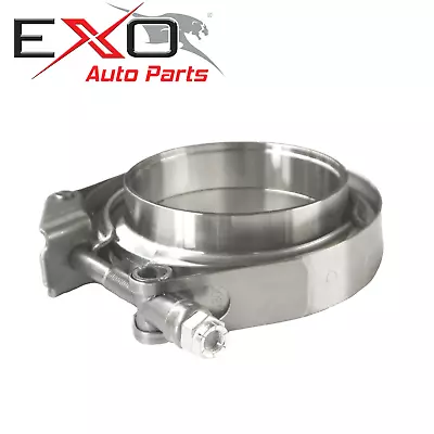 3  Inch 76mm Stainless V-Band Vband Clamp Turbo Flange Exhaust Downpipe Intake • $44.99