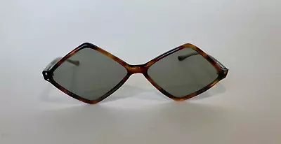 Vintage Tortoiseshell Sunglasses Diamond Shape Made In France 140mm Frame • $72.92