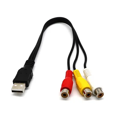 1Piece USB 2.0 Male To 3 RCA RGB Female Video AV A/V Converter Cable For HDTV PC • $8.39