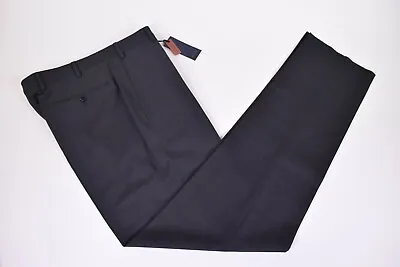 Zanella NWT Flat Front Dress Pants Size 38 In Charcoal Gray Stretch Wool Todd  • $149.40