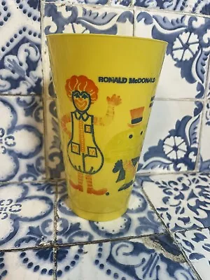 Vintage McDonald’s 1960s Plastic Yellow Characters Drinking Cup Tumbler • $5