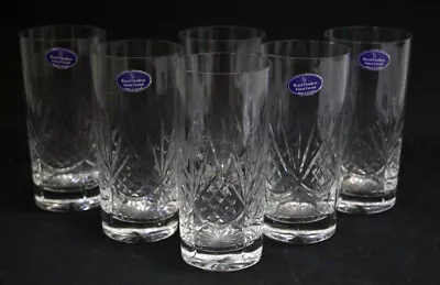 £9.99 • Buy 6x Vintage ROYAL DOULTON Fine Crystal Hi-Ball Georgian Glasses / Tumblers - E39