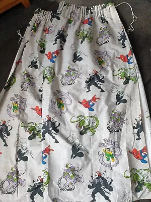 Marvel Comics Grey Readymade Curtains 66  Wide X 54  Drop • £12.99