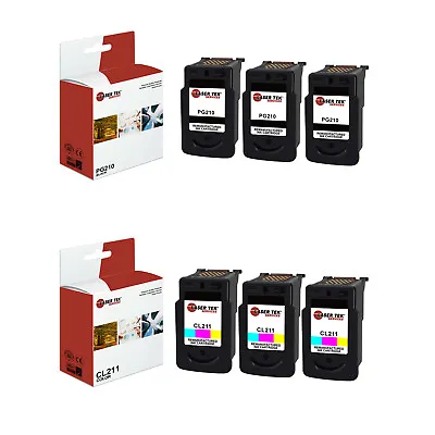 6Pk LTS PG210 CL211 Multicolored HY Compatible For Canon Pixma IP2700 MP240 Ink • $122.99