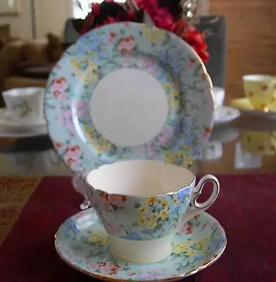 £123.61 • Buy SHELLEY Fine Bone China     **MELODY CHINTZ TRIO**   Pattern# 12974