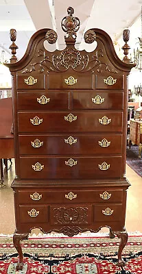 Beautiful Councill Craftsman Mahogany Chippendale High Chest Of Drawers Highboy • $2250