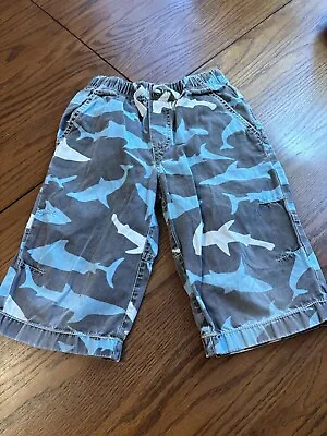 Mini Boden Boys Pull On Shark Shorts Worn 7 • $9