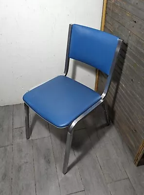 Vintage Steelcase Steel Metal & Vinyl Office Side Chair Mid Century Modern • $225