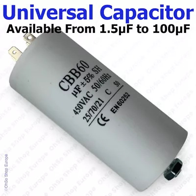 Capacitor Start Run CBB60 Generator Air Pump Compressor Fan Motor Tumble Dryer • £7.42