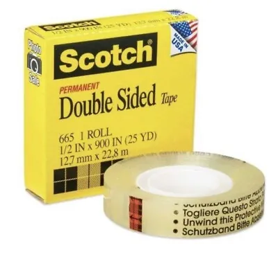 £35.22 • Buy Scotch Double Sided Tape 1/2 In X 900 In 335 6 Count Full Rolls Sealed