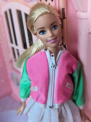 NO DOLL Vintage 80's Barbie Pink Zipper Jacket Top Sindy Gayle SEE PICS BSC1059 • $11.14