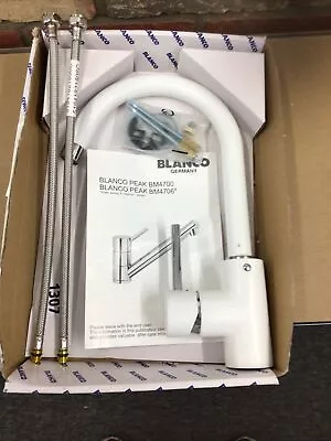 £69 • Buy Blanco Mida Granite White Single Lever Swivel Spout Kitchen Sink Mixer Tap £179