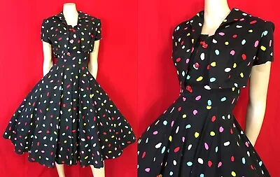 PINUP Rockabilly VINTAGE 1908's 80s 1950s 50s FULL CIRCLE Bolero & DRESS Sz S-M • $149