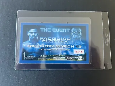 $15.99 • Buy Manny Pacquiao Vs Joshua Clottey Boxing Press Pass Credential 2010 Cowboys Texas