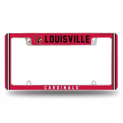 Louisville Cardinals Metal License Plate Frame W/ Full Frame Team Color Graphics • $21.97