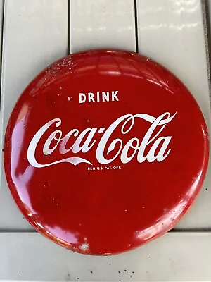 Vintage Coca Cola 16 Inch Button Sign • $155