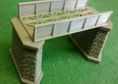 Girder Bridge N Gauge Single Track Model Railway Support Piers Stonework Detail • £5.29