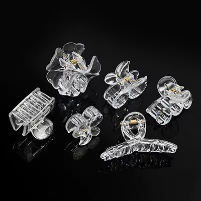 Acrylic Clear Claw Transparent Plastic Hair Clips Blank Hairpin Base For -wq • £4.08