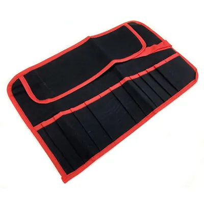 Canvas Tool Roll Water Resistant 12 Pockets Compartments Storage Pouch Bag Case • £3.11